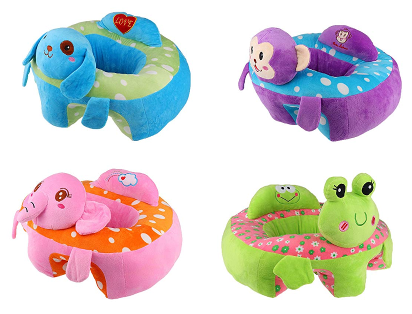 MonkeyJack Colorful Baby Support Seat Learn Sit Soft Chair Cushion Sofa Plush Pillow Toys