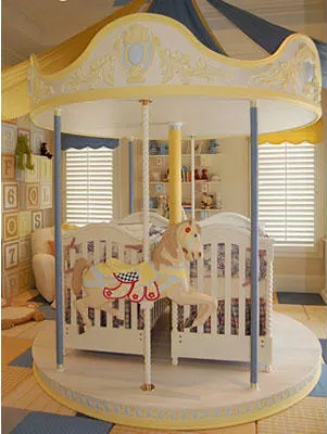 carousel nursery crib