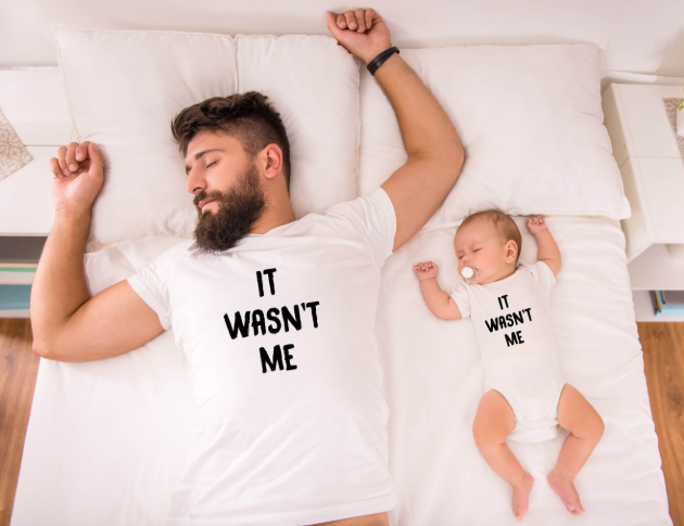 it wasnt me matching shirts dad and baby